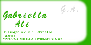 gabriella ali business card